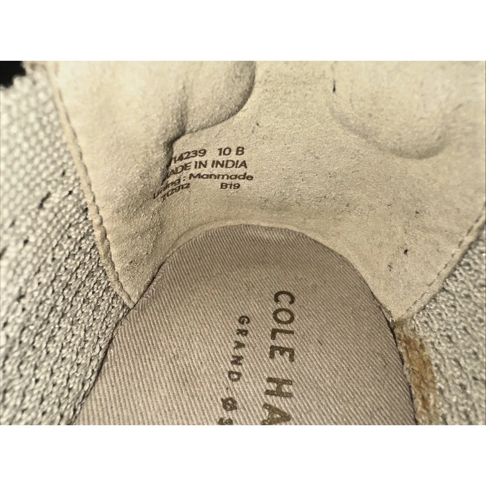 Cole Haan Wmn Size 10B Cloudfeel Stitchlite Espadrille Shoes Beige Jute Metallic
